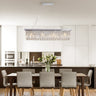 Modern Crystal Chandelier for Dining Room 8-Light White