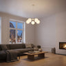 Glass Ceiling Lamp with 5 LED Globes — Dimmable