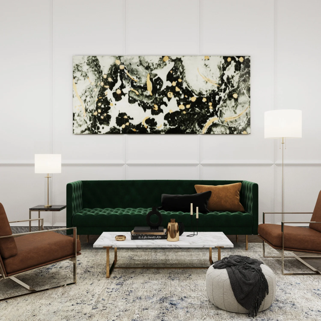 Laurel Floor Lamp with Glass Cylinder, Polished Nickel