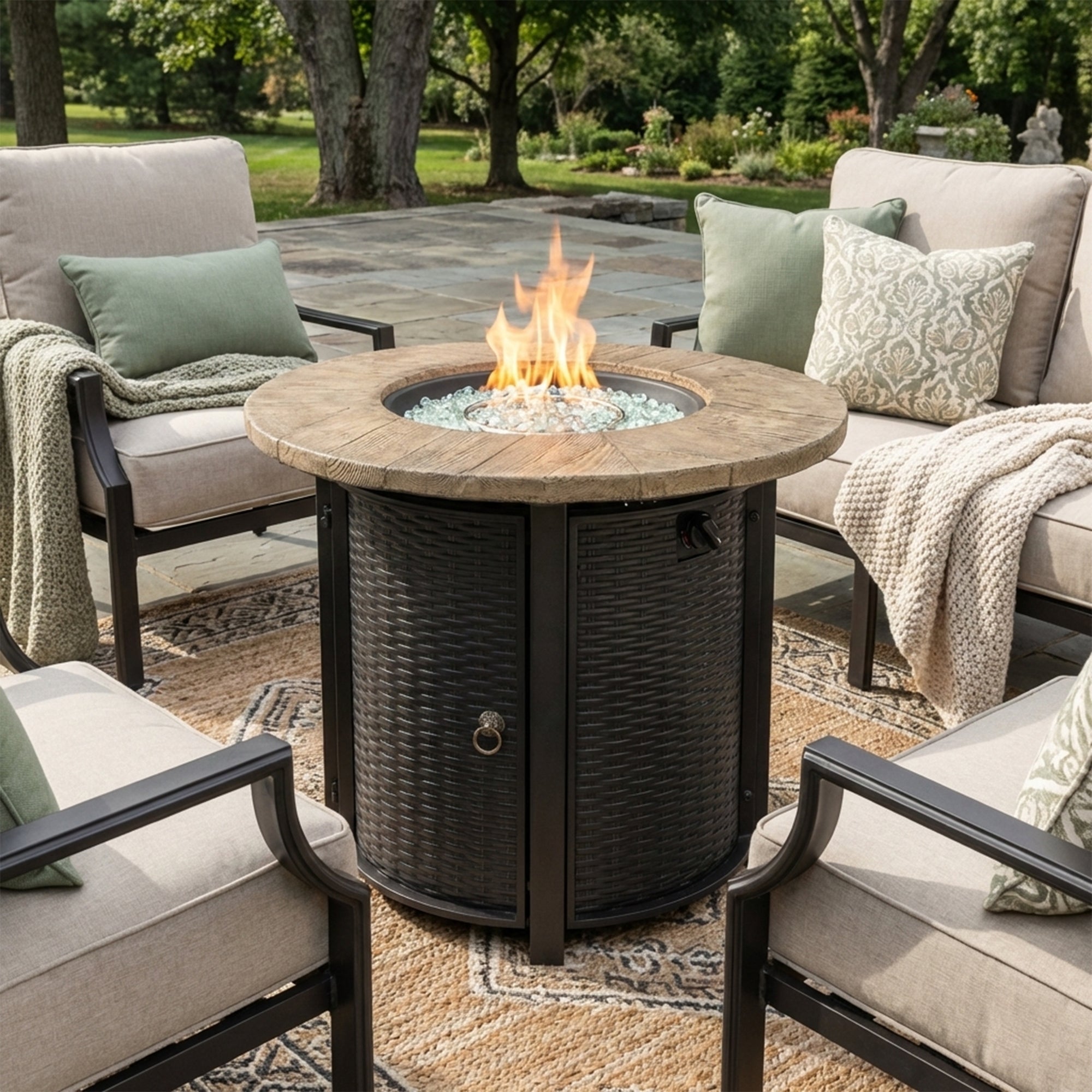 30" Propane Gas Fire Pit Table