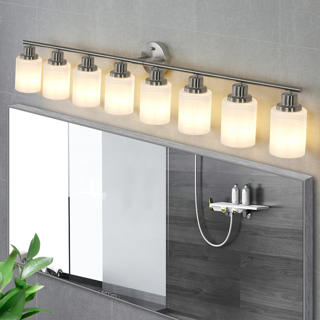 52" Modern 8-Light Vanity Wall Sconce Light Fixture