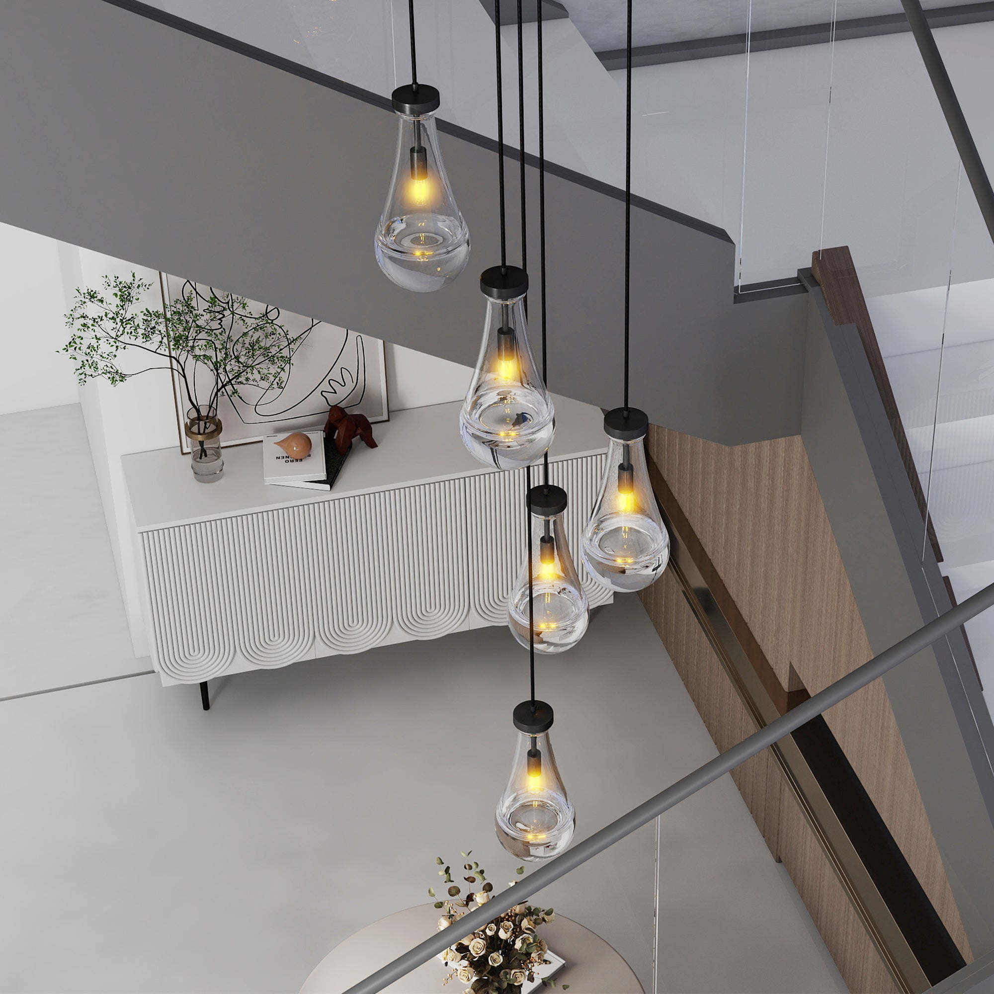 5 Light Cluster Pendant Lights Chandelier