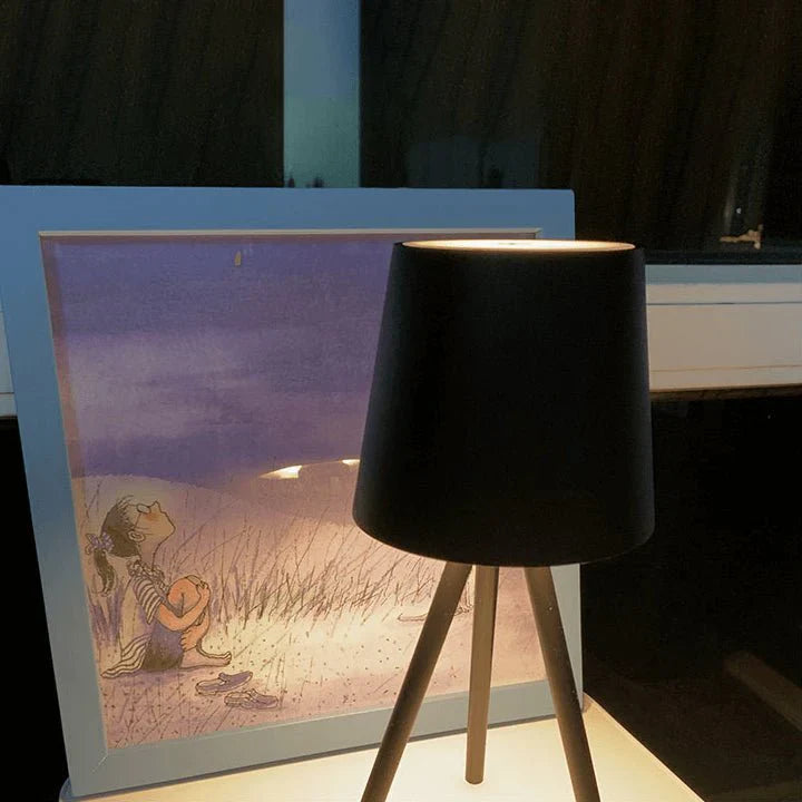 Table Lamp on Stand with Rechargeable Battery