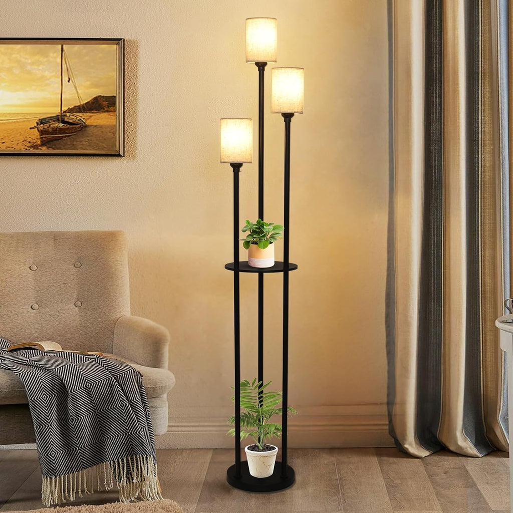 Floor Lamp with Shelves