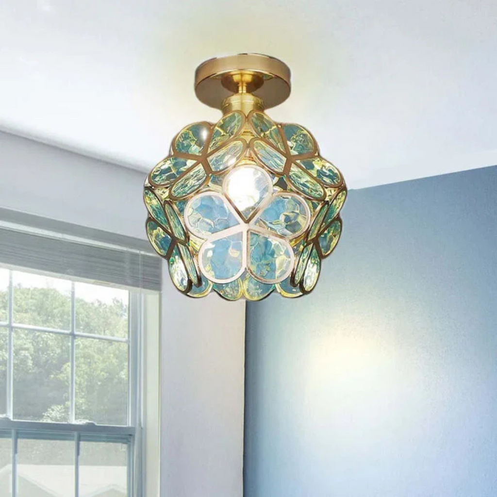 Zyvia - Luxury Floral Glass Ceiling Lamp