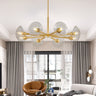 36" Modern Gold 8-Light Sputnik Chandelier with Clear