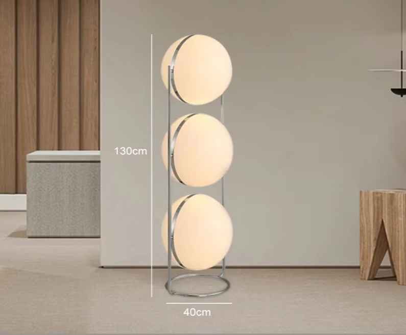LumiSphere Art Deco LED Globe Floor Lamp