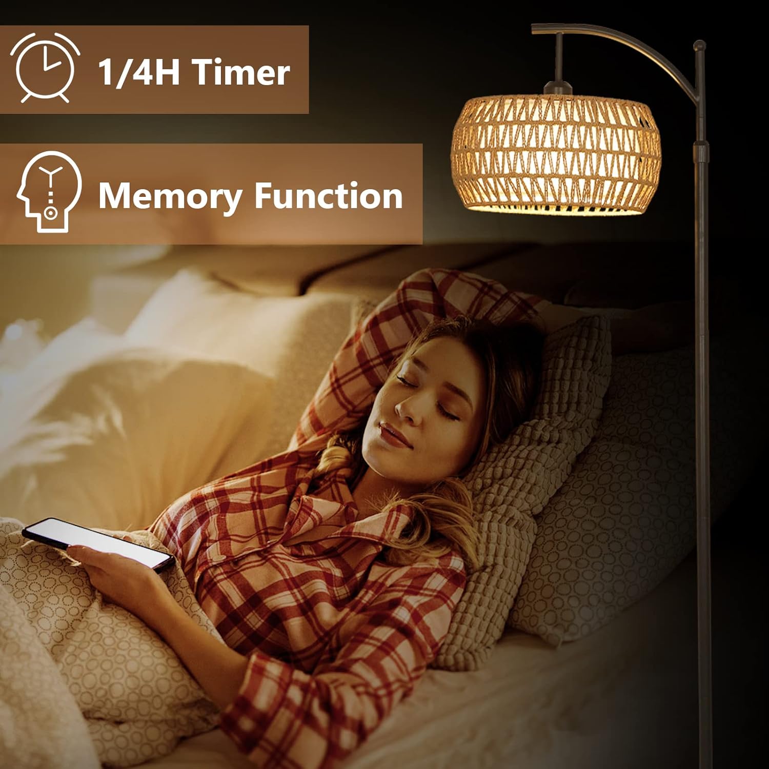 Arc Floor Lamp with Remote Control
