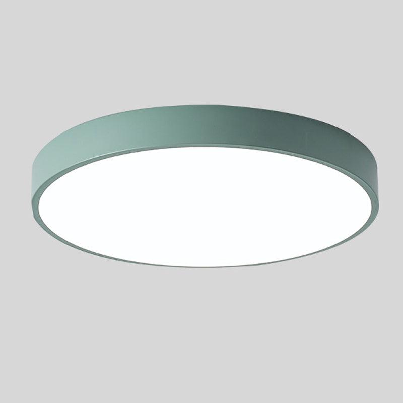 Nordic Wooden Macaron Circular Flush Mount