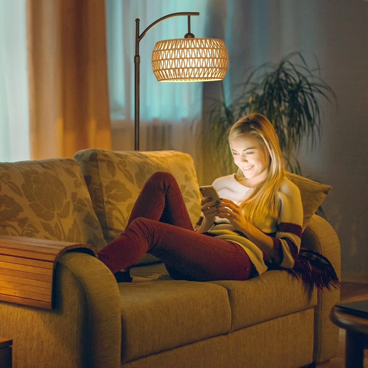 Arc Floor Lamp with Remote Control