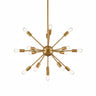 Sputnik Chandelier 12-Armed – Brushed Gold 35"