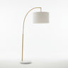 Arc Floor Lamp – Brass and White Marble