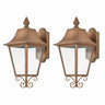 Copper Garden Wall Lantern – Large Traditional, Pair