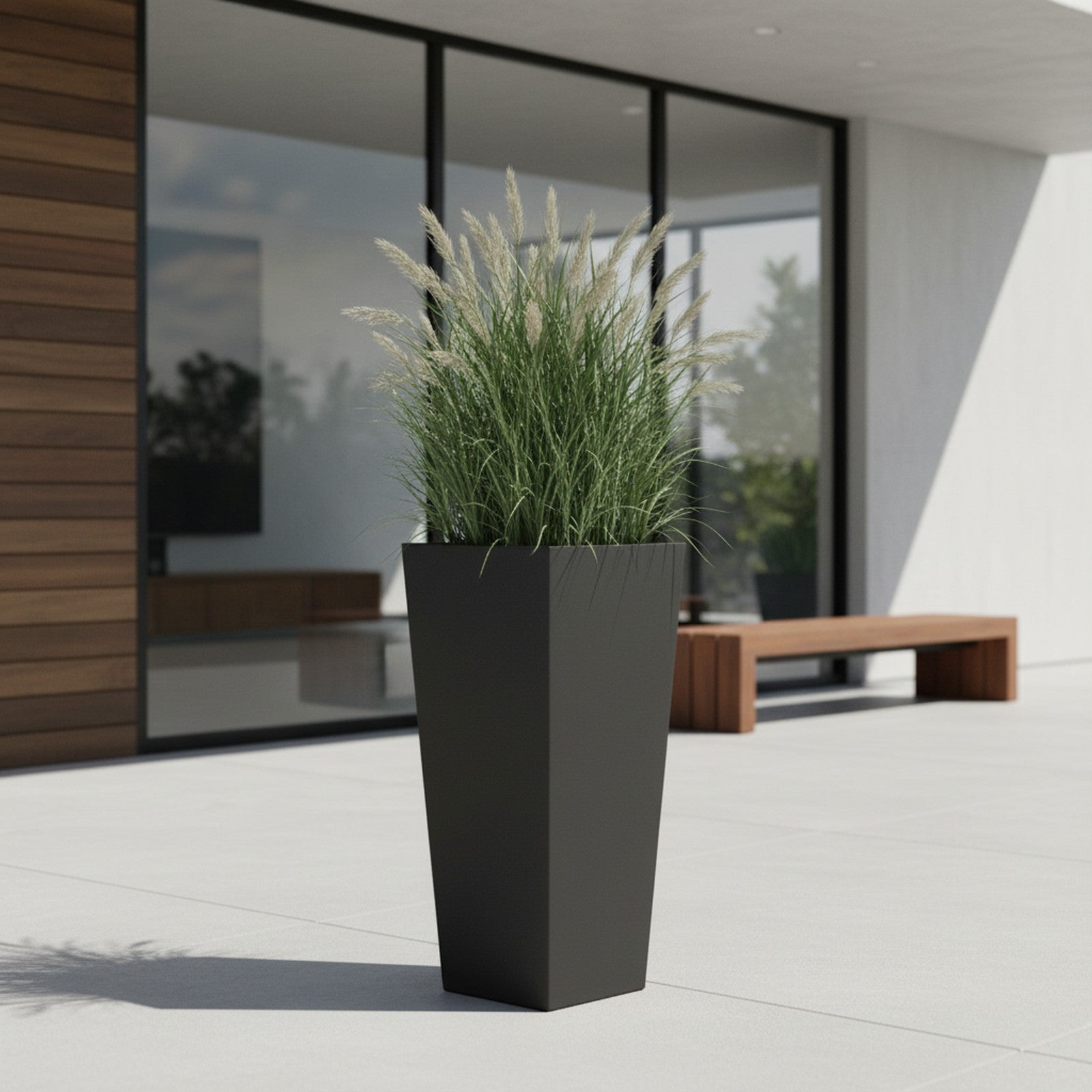 GFRC Tall Tapered Planter - Lifestyle