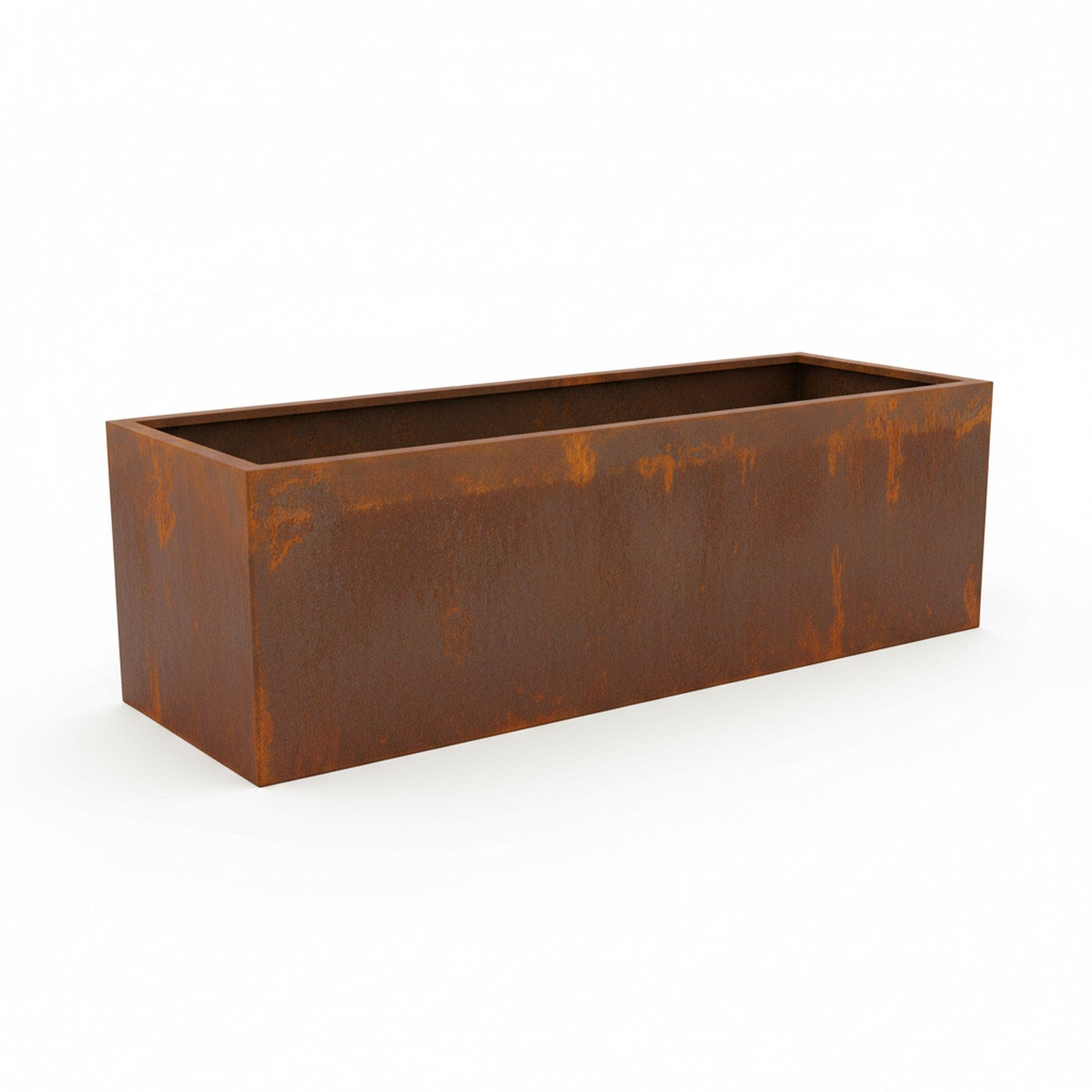 Corten Steel Rectangular Planter - Product Photo