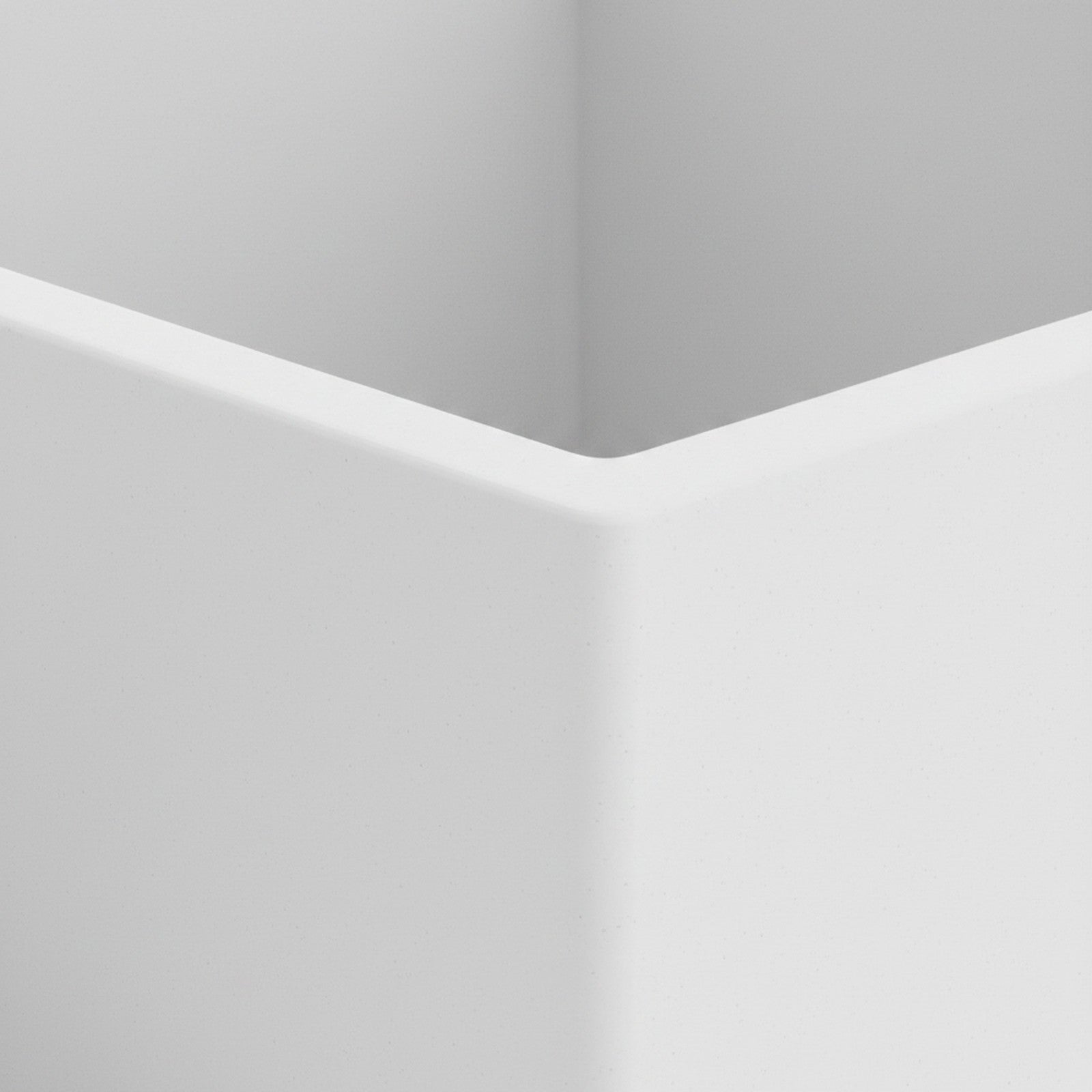 Fiberglass Modern Cube Planter Set - Detail