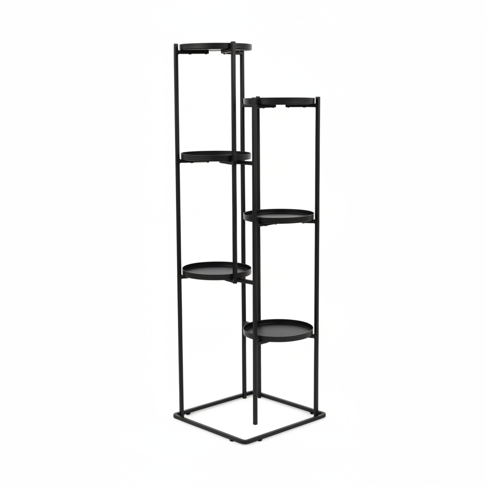 Black Metal 5-Tier Plant Stand - Alternate Angle