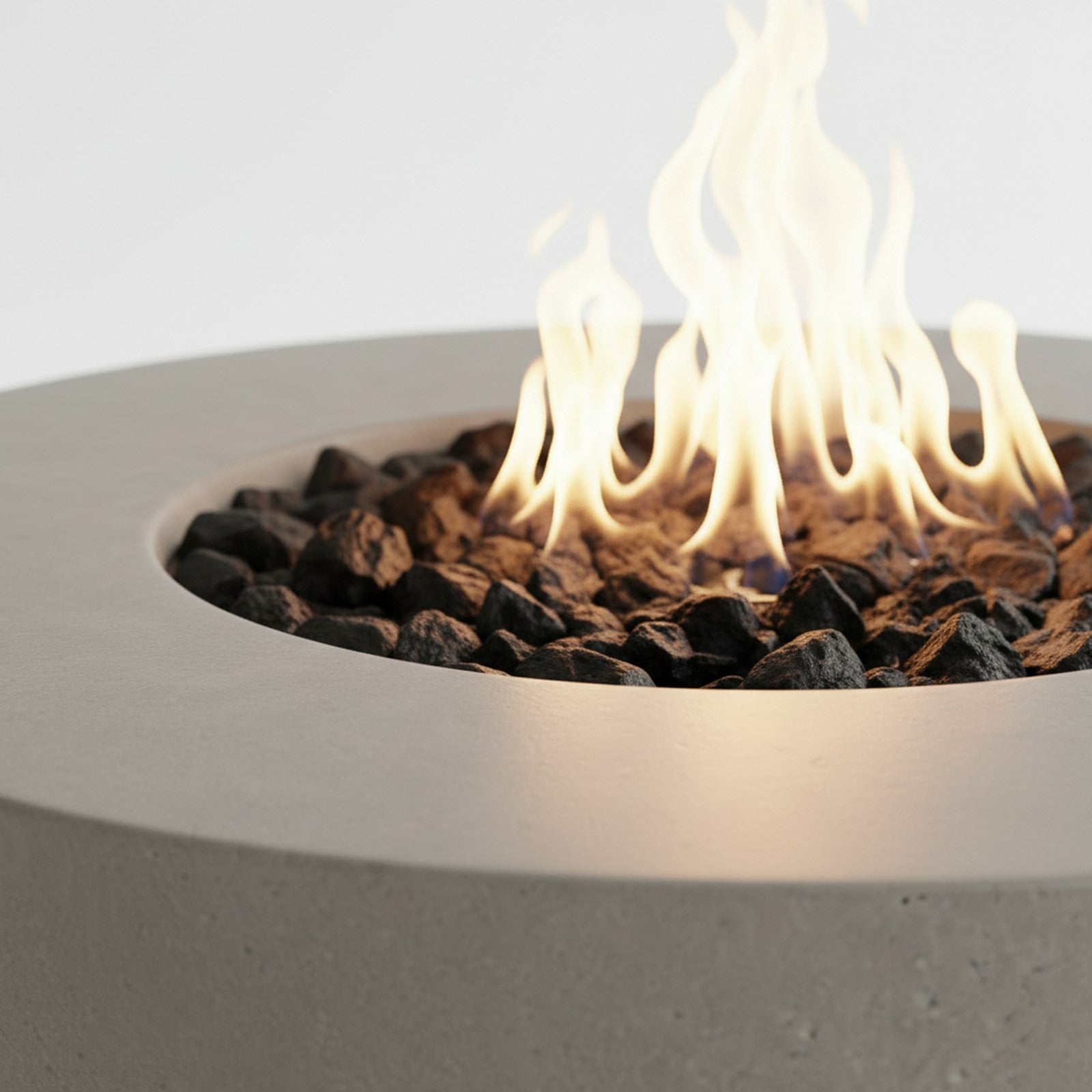 Concrete Fire Bowl Table - Detail