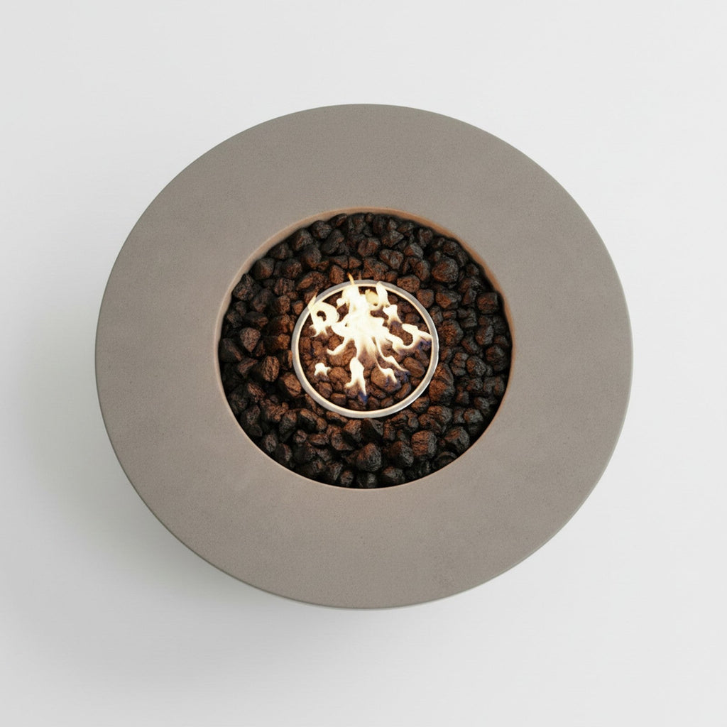 Concrete Fire Bowl Table - Alternate Angle