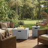 Square Propane Fire Pit Table Set, 40,000 BTU with Tank Cover, 24"