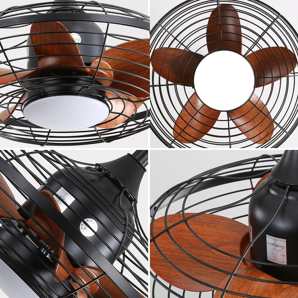 20 Inch Downrod Mount Ceiling Fan LED 18W 3CCT 5 ABS