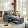 Convertible Sleeper Chair Bed with USB & Phone Holder, Dark Gray