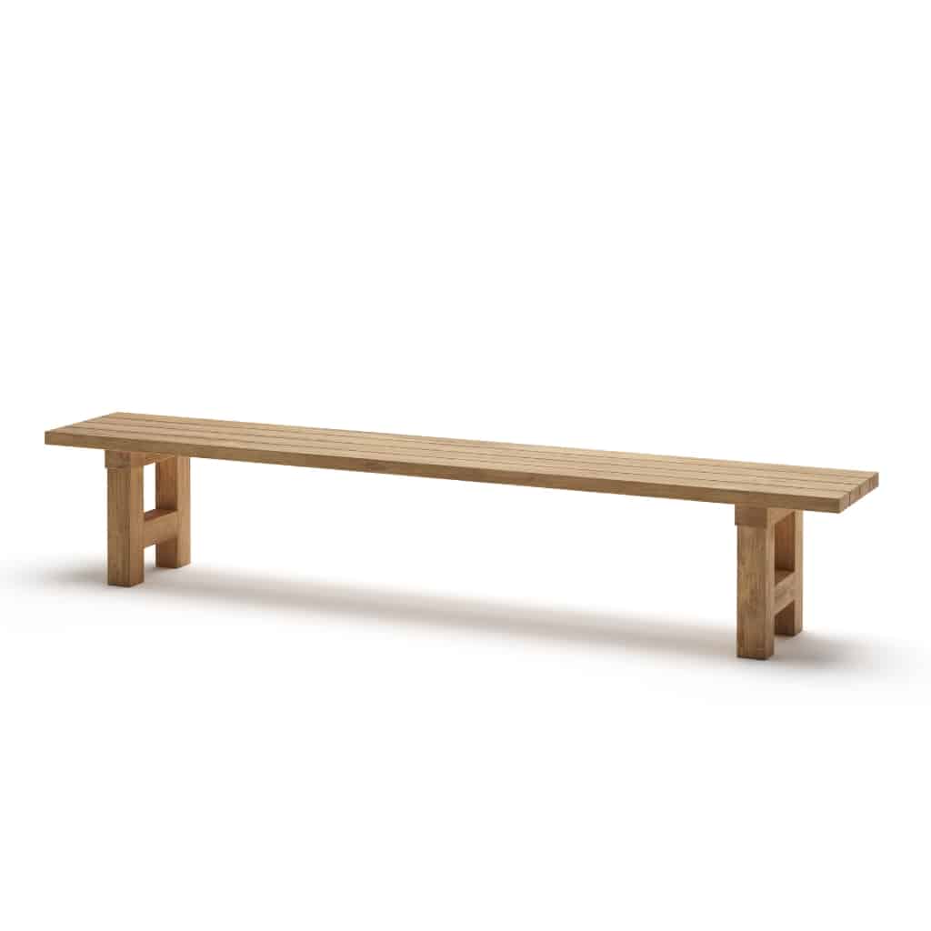 Santi bench natural teak outdoor