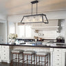 Rustic Style Crystal Pendant Lamp for Dining Room