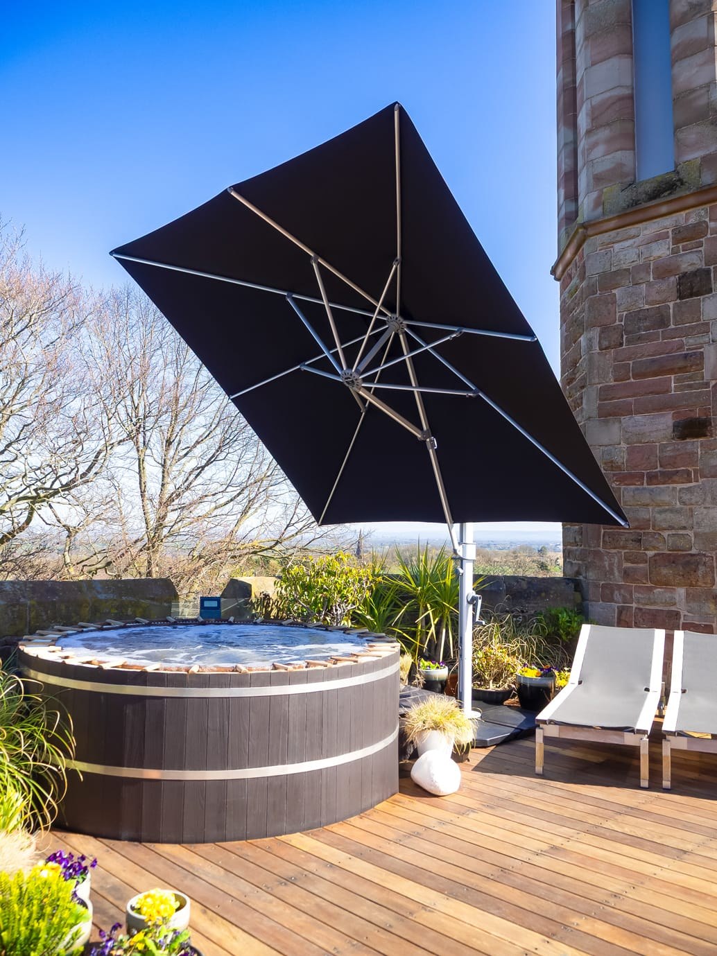 Instashade Aurora 2.8m Square Cantilever Parasol