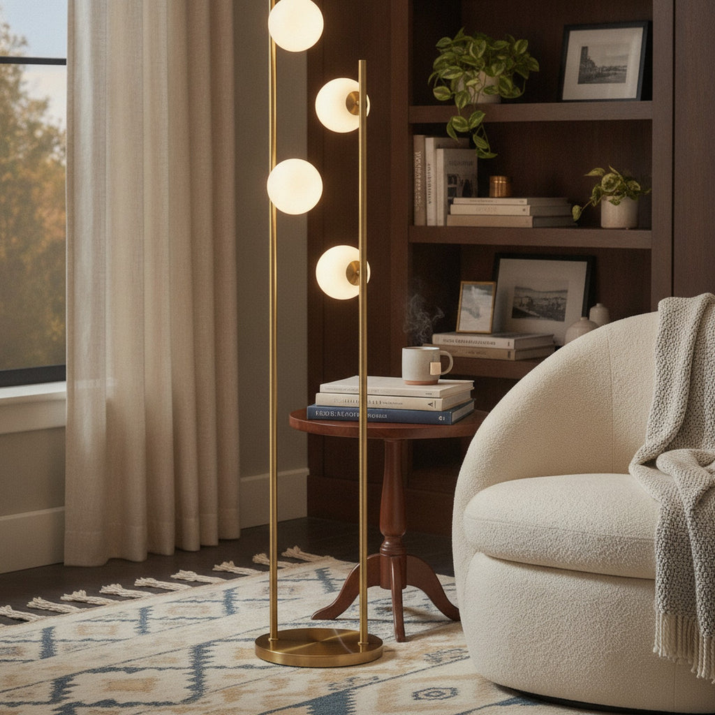 Modern Floor Lamp for Living Room, Artema Floor Lamp with WH — styled in a Maison Bruxelle interior