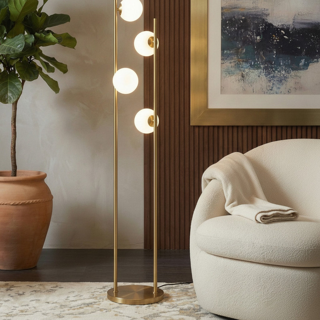 Modern Floor Lamp for Living Room, Artema Floor Lamp with WH — styled — Maison Bruxelle