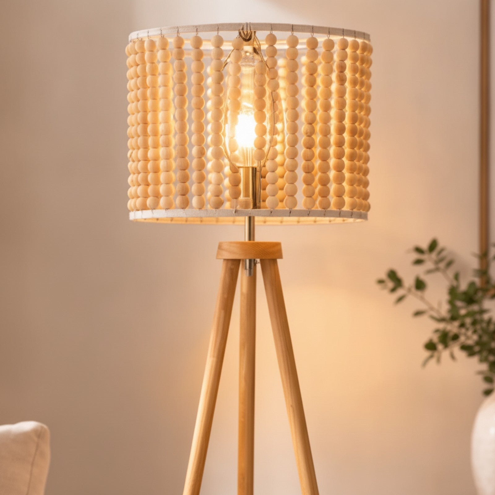 Reading Floor Lamp, Standing Light for Living Room Chair, Be — detail — Maison Bruxelle