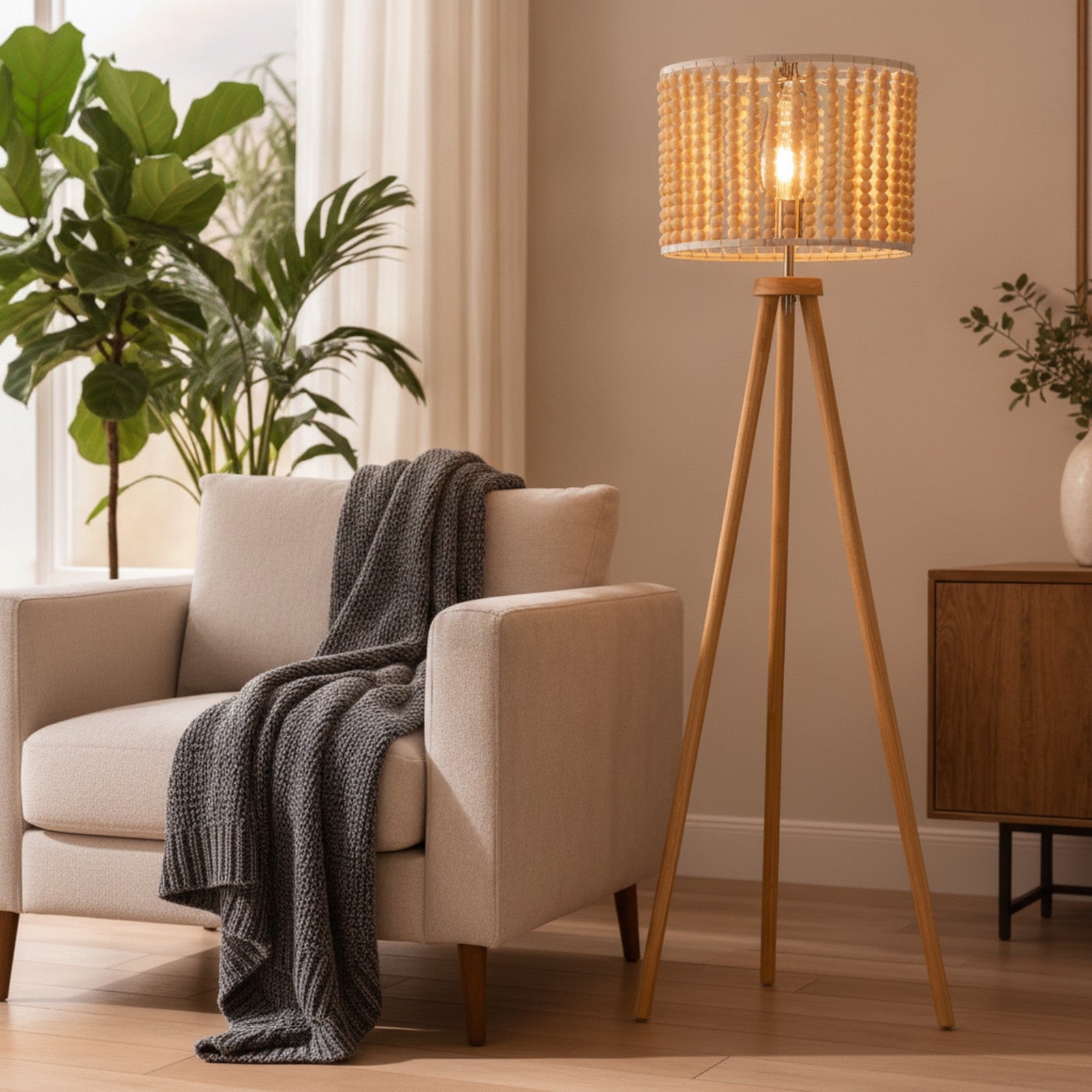 Reading Floor Lamp, Standing Light for Living Room Chair, Be — styled — Maison Bruxelle