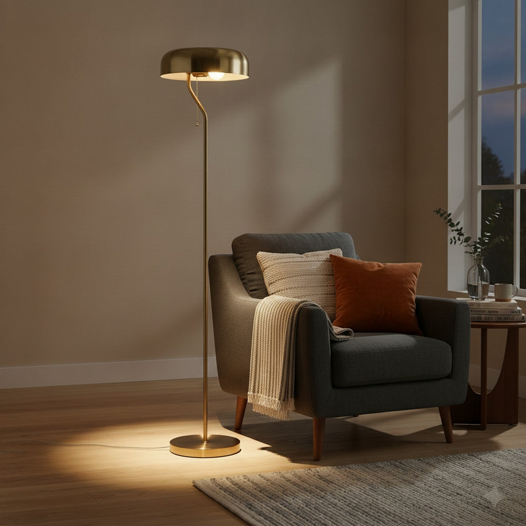 Tall Corner Floor Lamp for Living Room, Bedroom & Office Spa — styled in a Maison Bruxelle interior