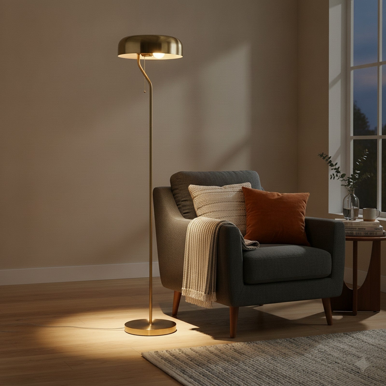 Tall Corner Floor Lamp for Living Room, Bedroom & Office Spa — styled in a Maison Bruxelle interior