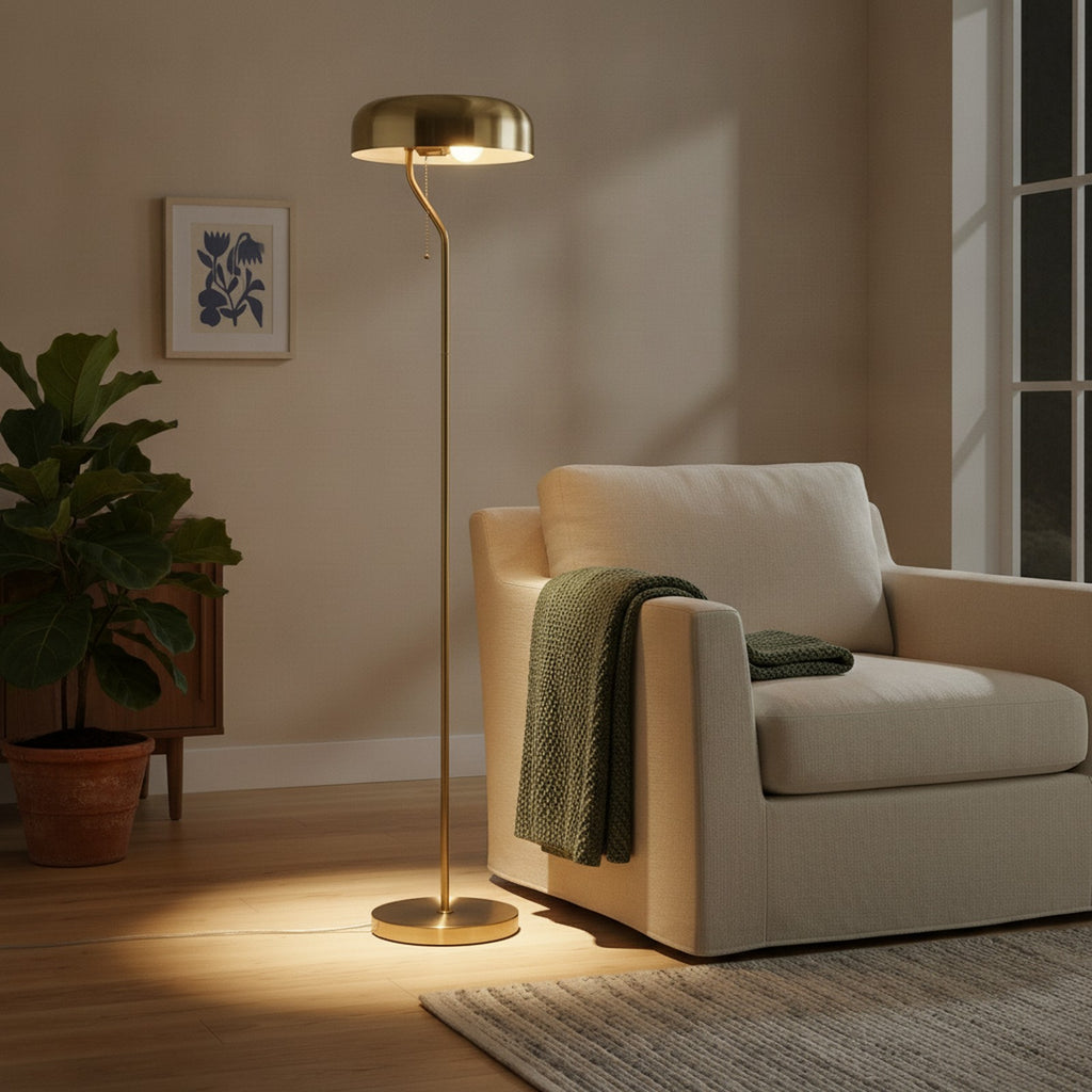 Tall Corner Floor Lamp for Living Room, Bedroom & Office Spa — styled — Maison Bruxelle