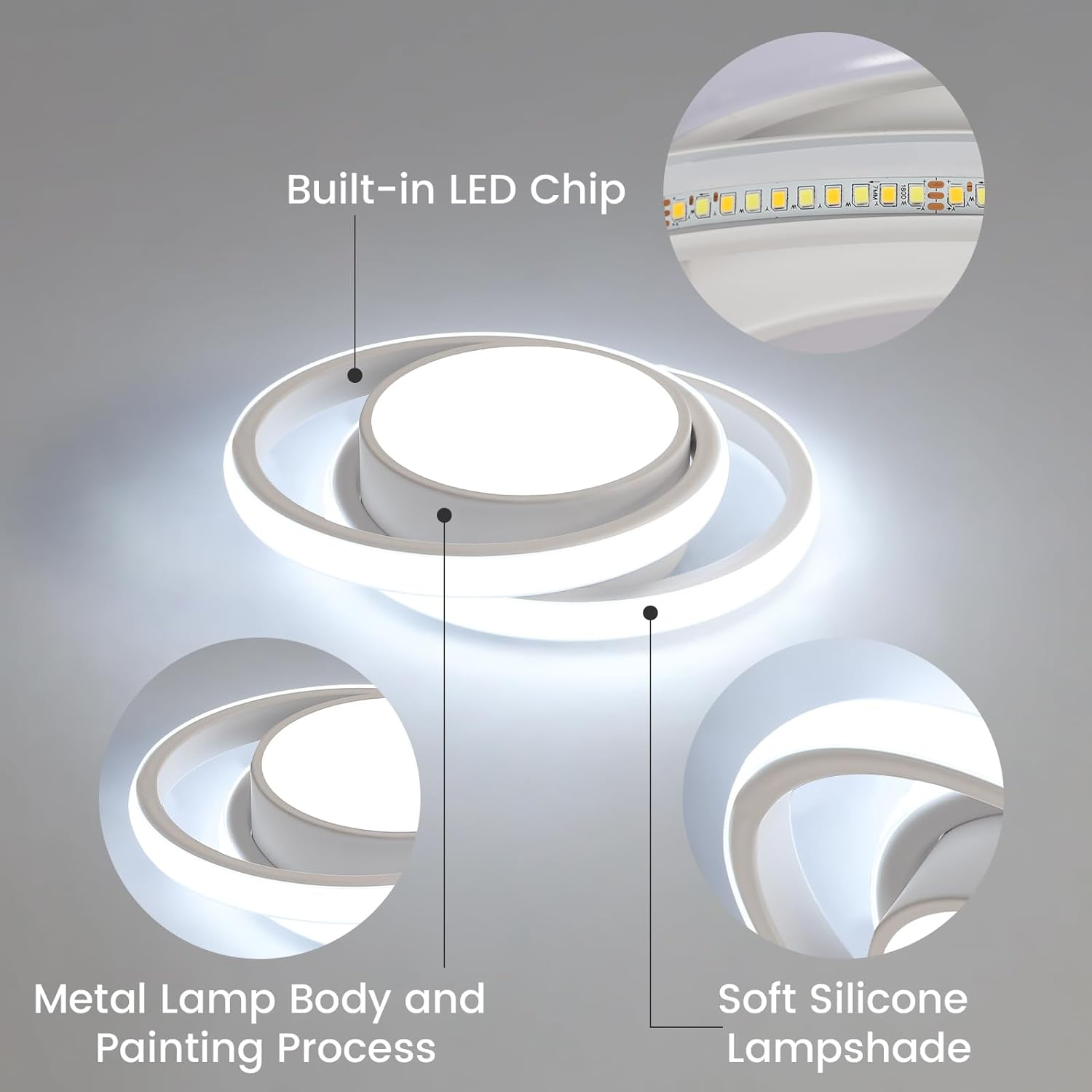 Minimalist Double LED Ceiling Lamp