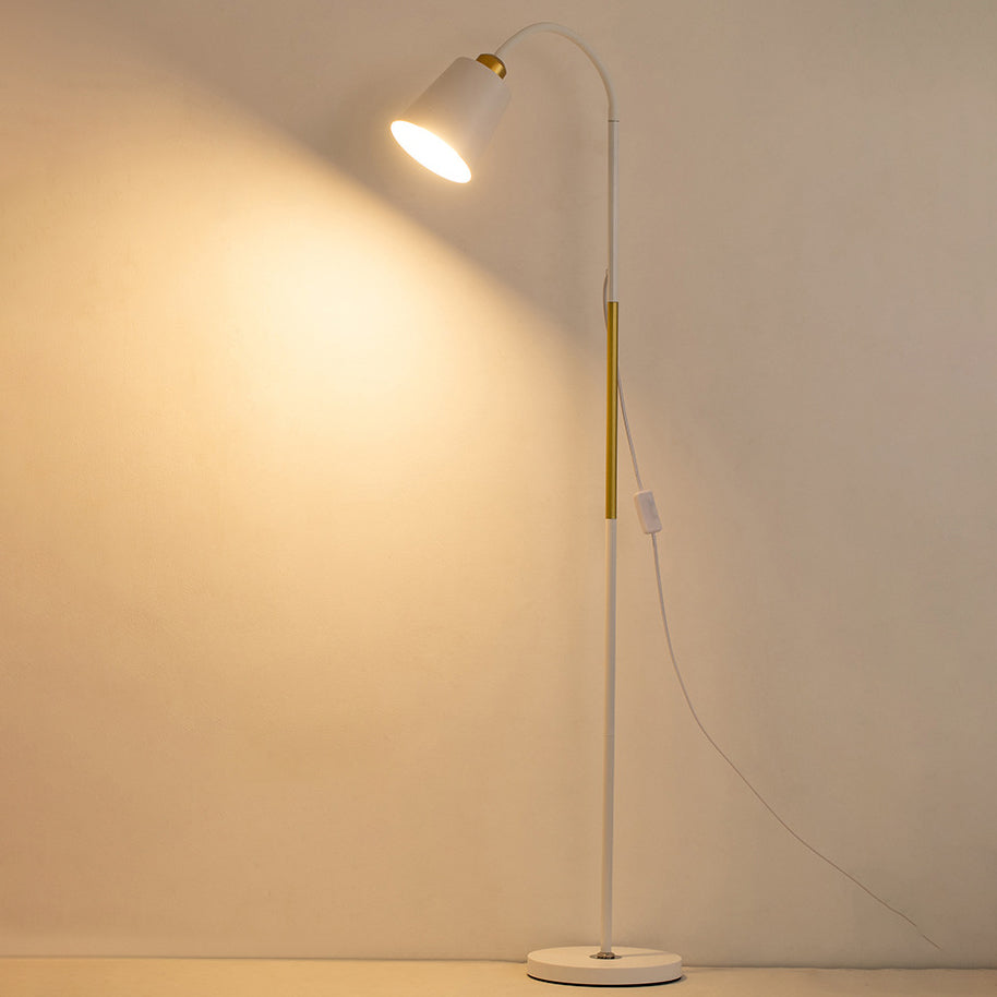 Minimalist Floor Lamp with Round PVC Shade