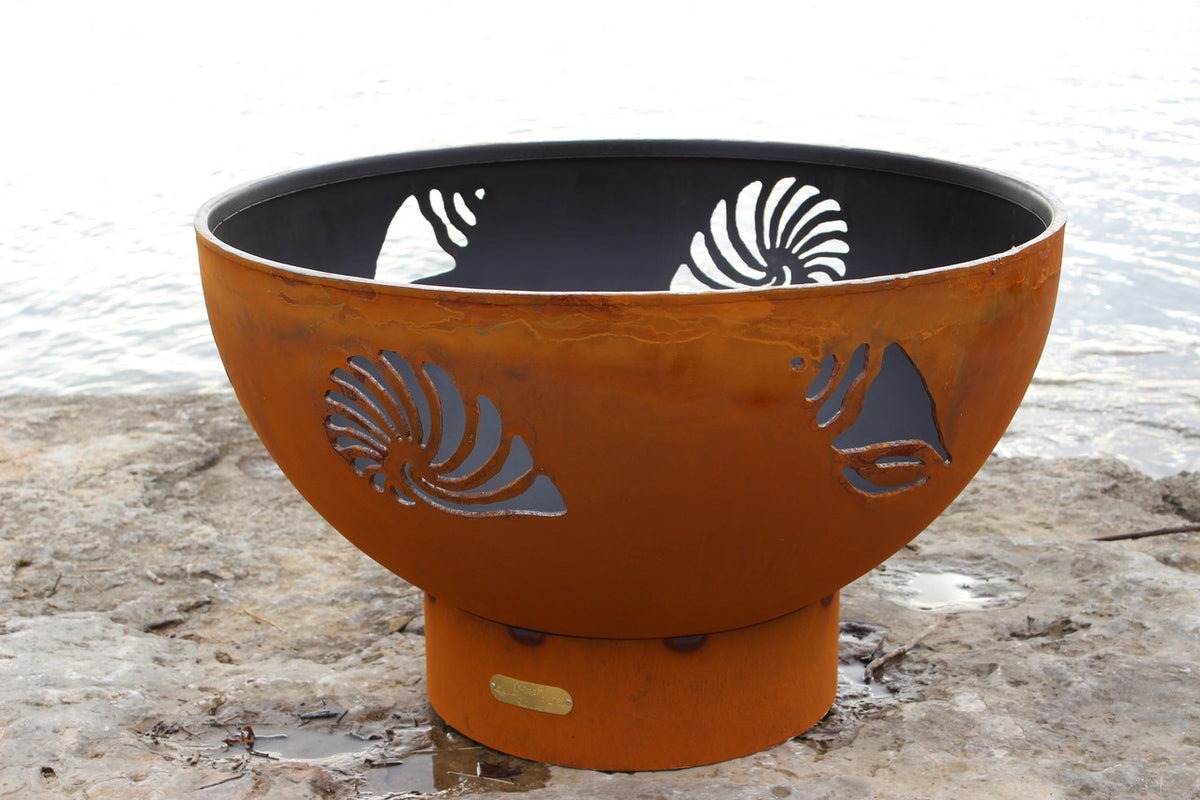 Fire Pit Art Beachcomber 36" Steel Fire Pit
