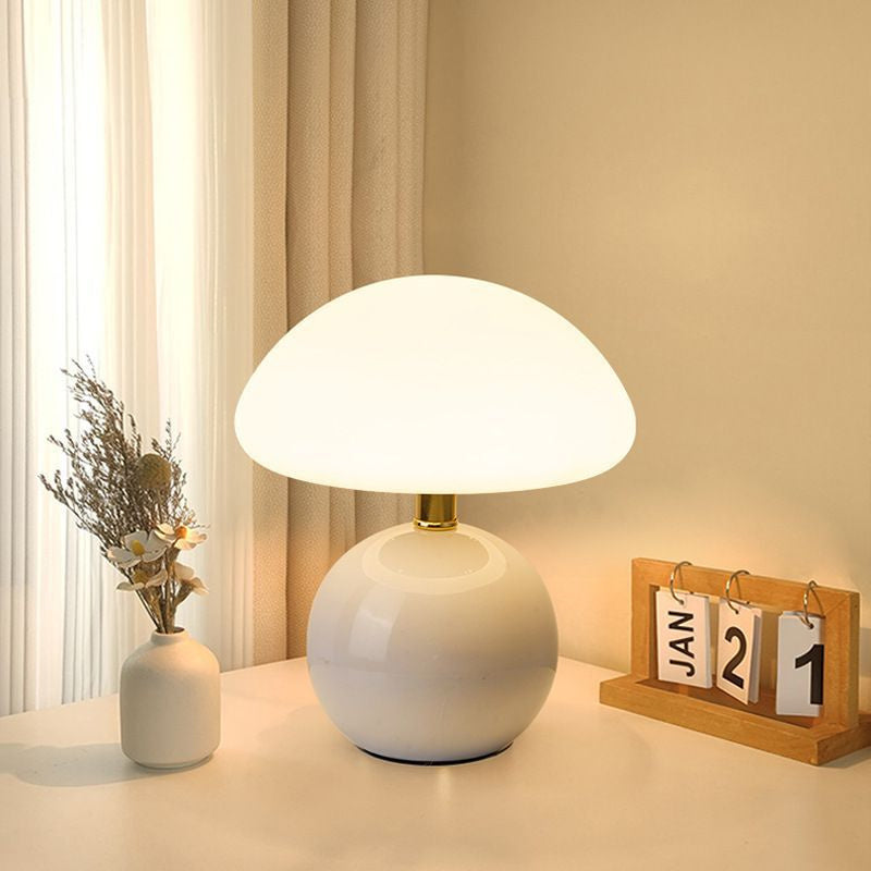 Modern Rechargeable Mushroom Table Lamp