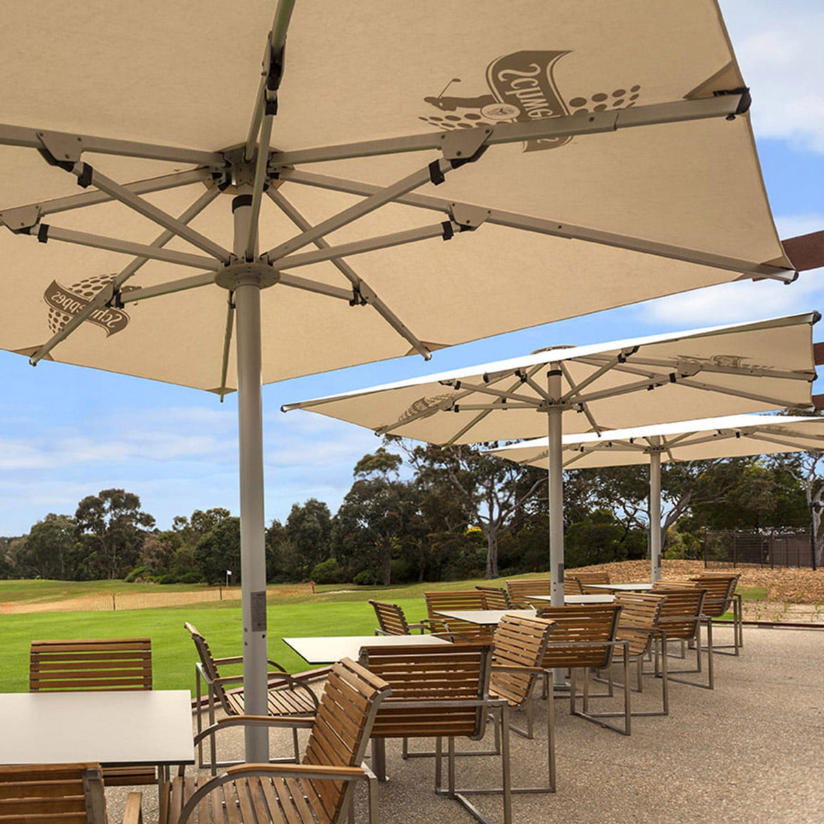 Instashade Nova 3.5m x 2.3m Rectangular Centre Post Parasol