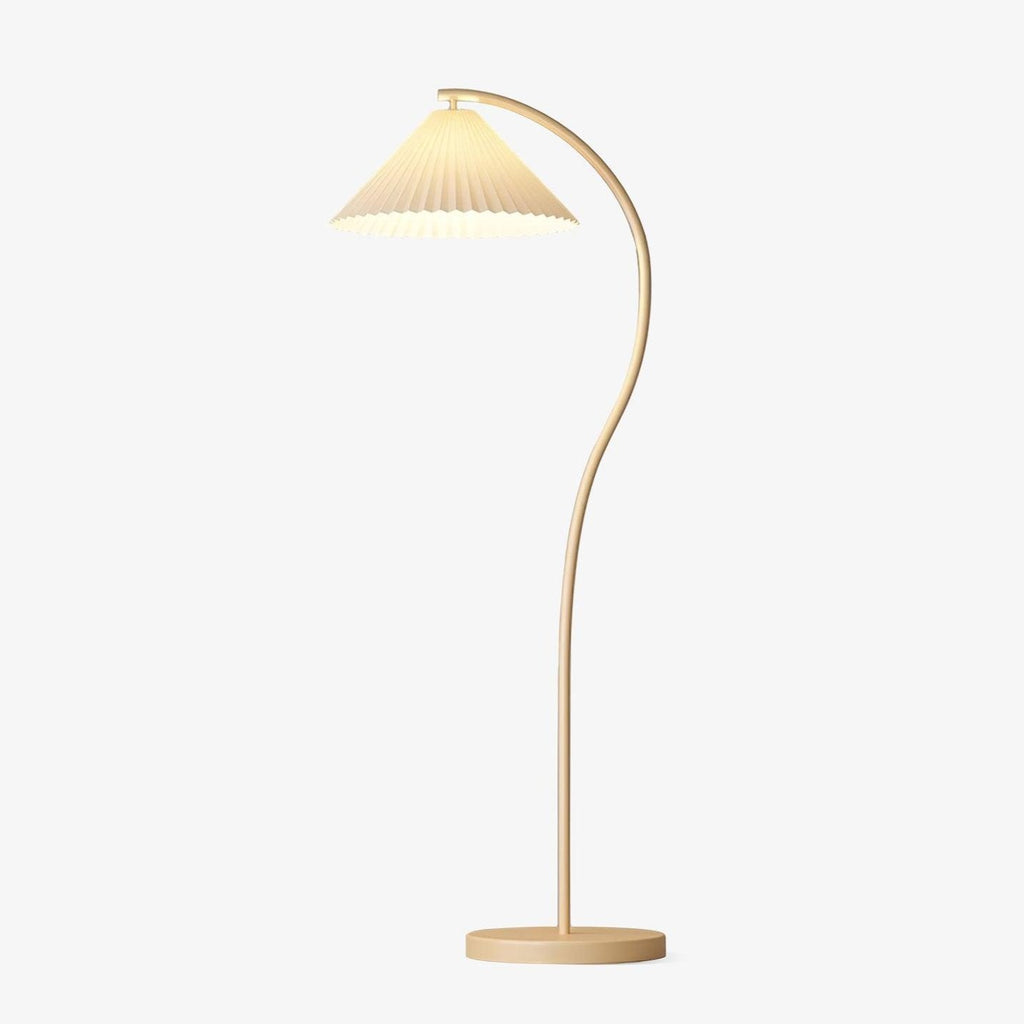 Crescini Floor Lamp with Pleated Lampshade