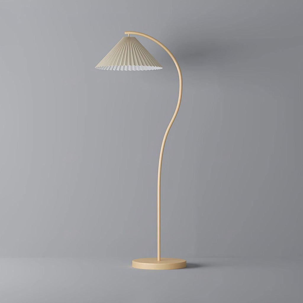 Crescini Floor Lamp with Pleated Lampshade