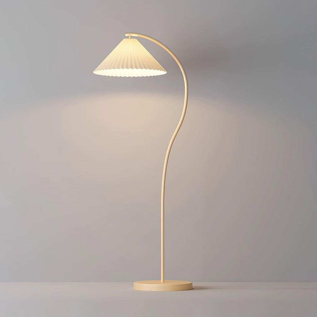 Crescini Floor Lamp with Pleated Lampshade