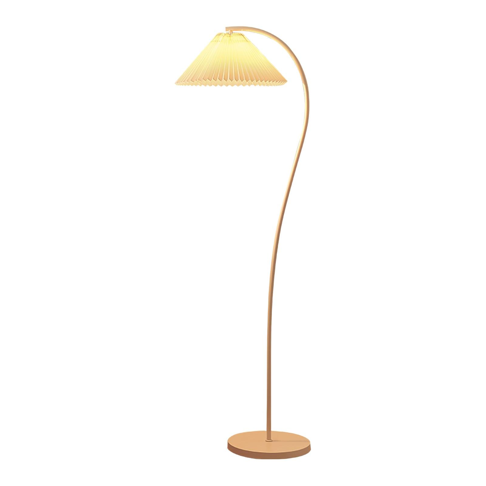 Crescini Floor Lamp with Pleated Lampshade