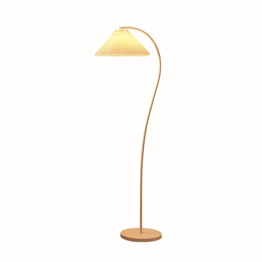 Crescini Floor Lamp with Pleated Lampshade