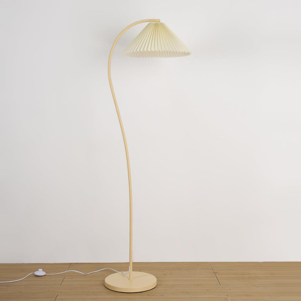 Crescini Floor Lamp with Pleated Lampshade