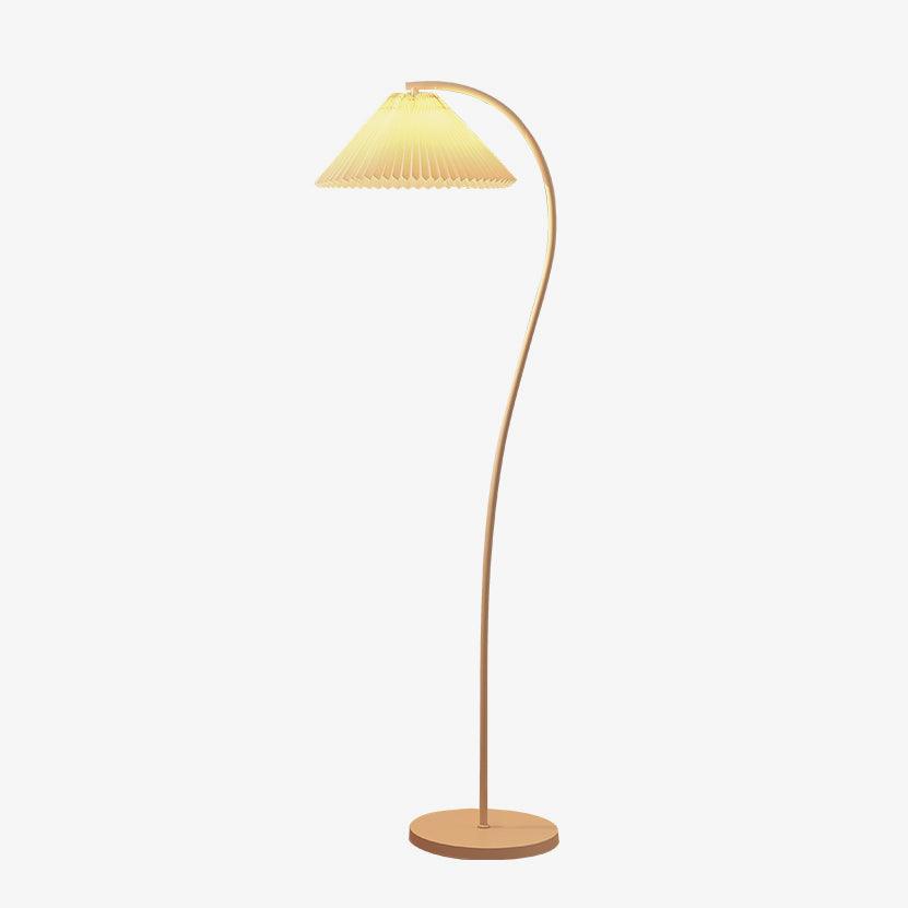 Crescini Floor Lamp with Pleated Lampshade