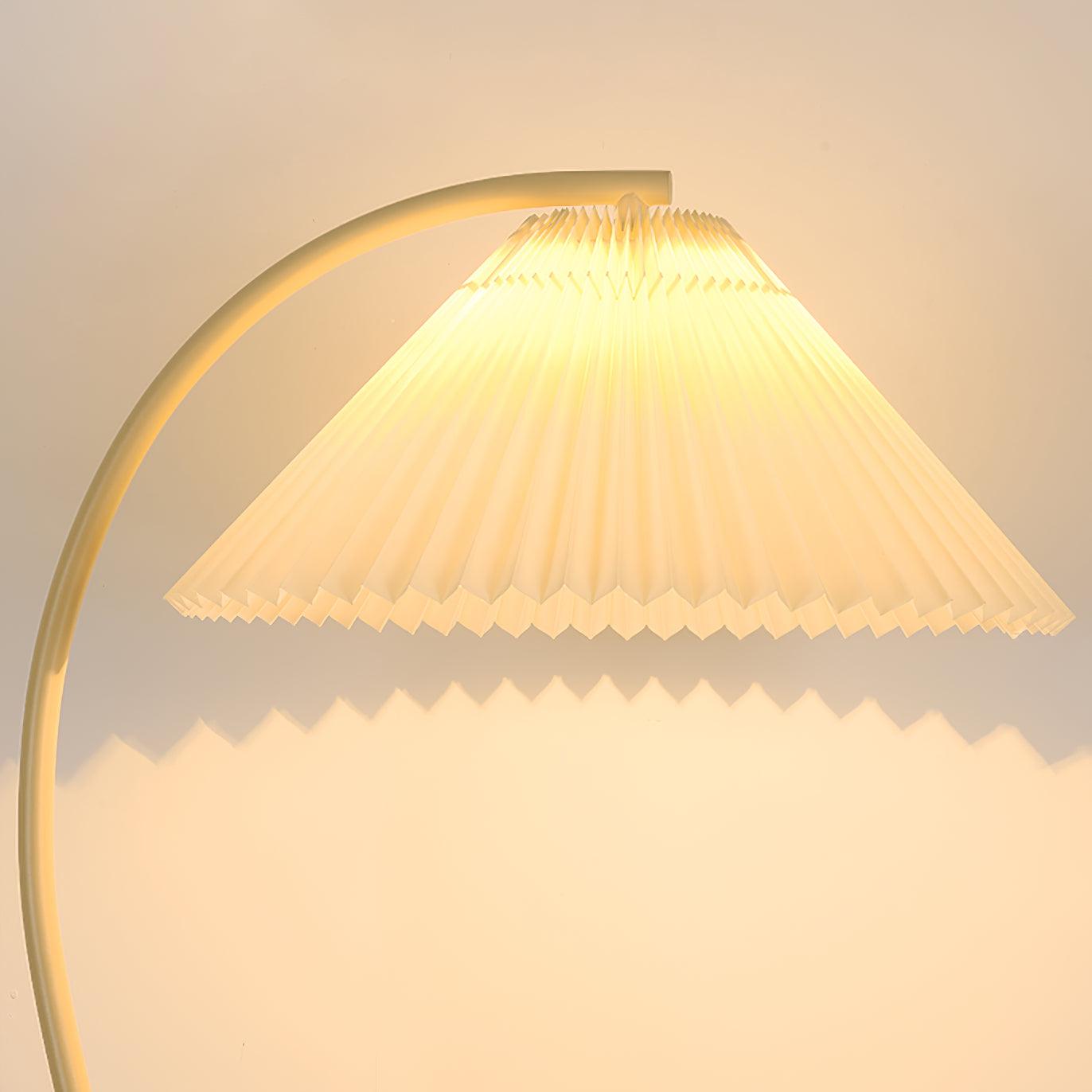 Crescini Floor Lamp with Pleated Lampshade