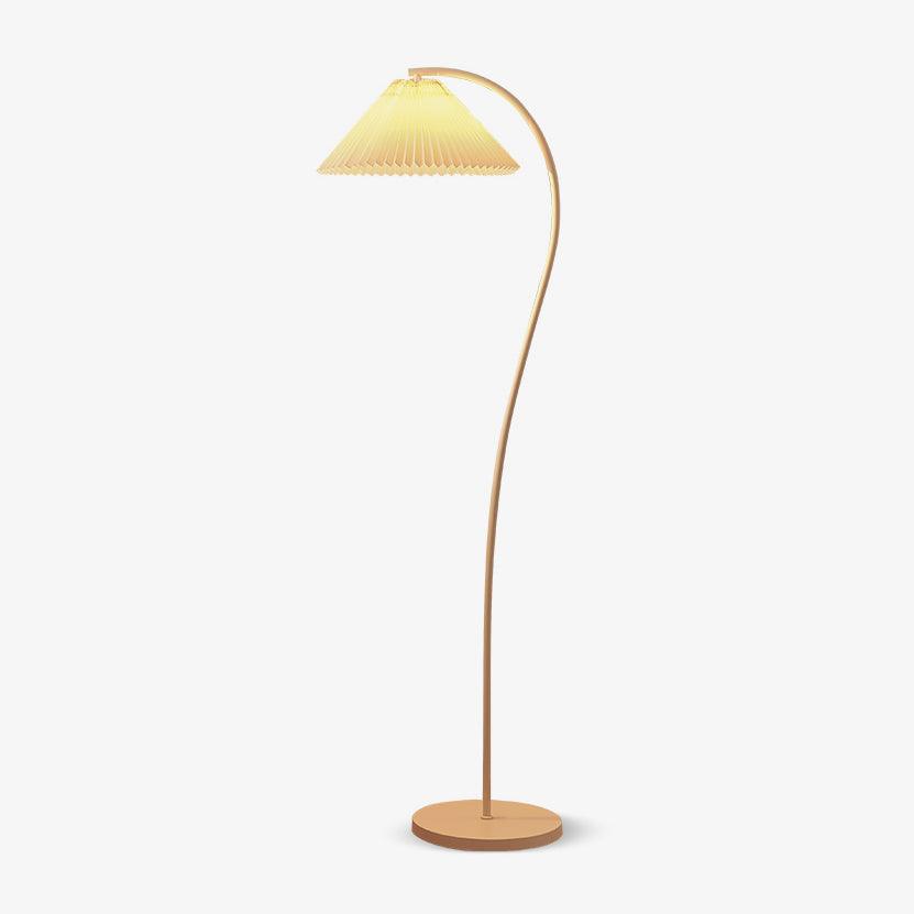 Crescini Floor Lamp with Pleated Lampshade